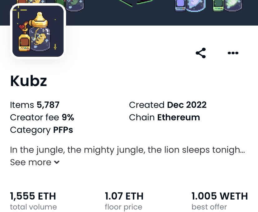 Giving away 2x Kubz NFTs 🦁

Floor price is 1.07 ETH ($1.303) 🎁

To participate Like, Follow &amp; RT ✔️

Tag 2 friends ~ Ends in 24 hours ⏰