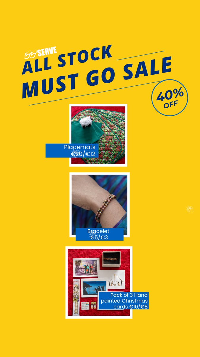 Don't miss our 'all stock must go' sale! 
The hand crafted items in our Ethical Shop make for great anytime presents. Browse here: serve.ie/gift-category/…

#GlobalGoals #Sustainable #EthicalShop 

PLS RT @CorkCityPPN @DianeD_