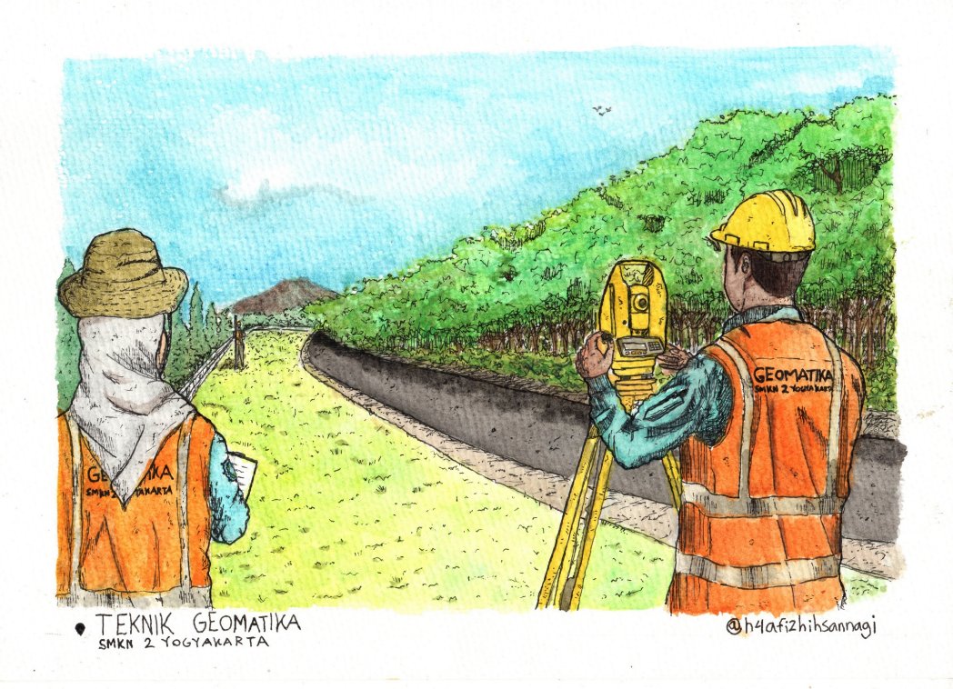 H4fizhIhsannagi's tweet photo. π Teknik Geomatika SMKN 2 Yogyakarta
β’
Illustrasi yang akan menemani π 2023 :D
β’
Watercolor & ink on A4 paper
β’
#traditionalart #manualdrawing #watercolor #drawingpen #smkn2yogyakarta #stemsa #skaduta #stm1jetis #stm1yogyakarta #illustration #geomatics https://t.co/BXEm9pPneZ
