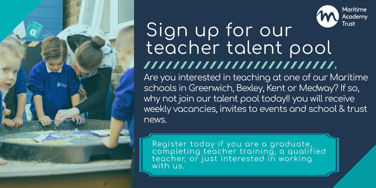 Are you interested in teaching? Then why don't you join our talent pool today! 

Click on the link to register today
maritimeacademytrust.org/Talent-Pool/