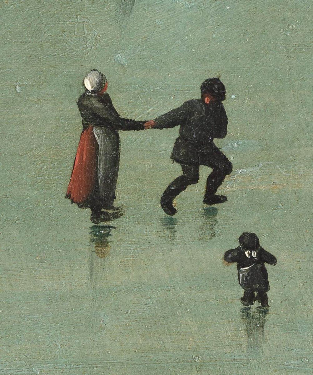 RembrandtsRoom's tweet photo. A tiny detail from Pieter Bruegel the Elder's The Hunters in the Snow (1565), but oh so telling. https://t.co/GoWepgUwib