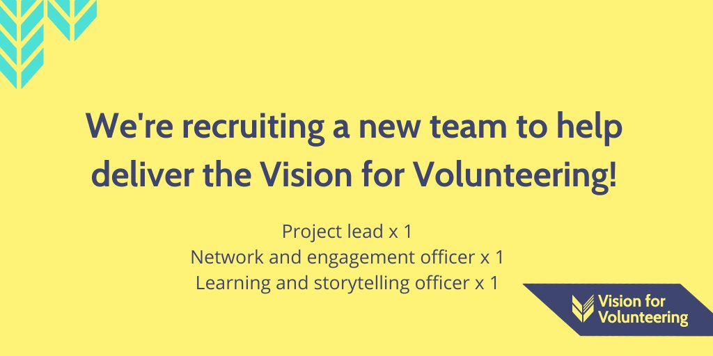 NCVO's tweet image. 📢 Final call for applicants!

The #VisionForVolunteering is hiring. If you’re passionate about the impact #volunteers make &amp;amp; want to make the experience of being a volunteer in England even better - check out these roles 👇 1/4

📅 closing date 09.00, 4 January 2023