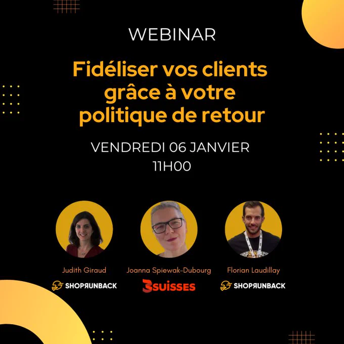 To better understand how the return policy affects your business and customer experience, sign up for our webinar here: https://register.gotowebinar.com/register/3471026694989399389
Our experts offer their insight on the following key issues:
📈Why and how should returns be thought of as a positive mechanism?
💎How can a clear and straightforward return policy attract and retain customers?
🛠 What are the most critical aspects of a successful return policy and customer expectations?
💛 What are the best practices to follow and examples to look at?