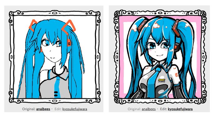 ラフ画レイプ!初音ミク加筆マンと化した藤原氏
#DifferentStrokes 