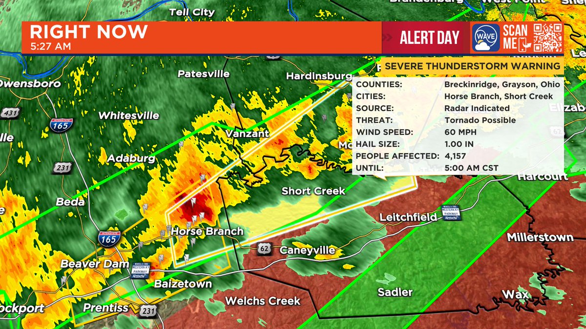 WAVE Weather on Twitter "SEVERE TSTORM WARNING for Grayson, Ohio, Breckinridge until 1/03 5