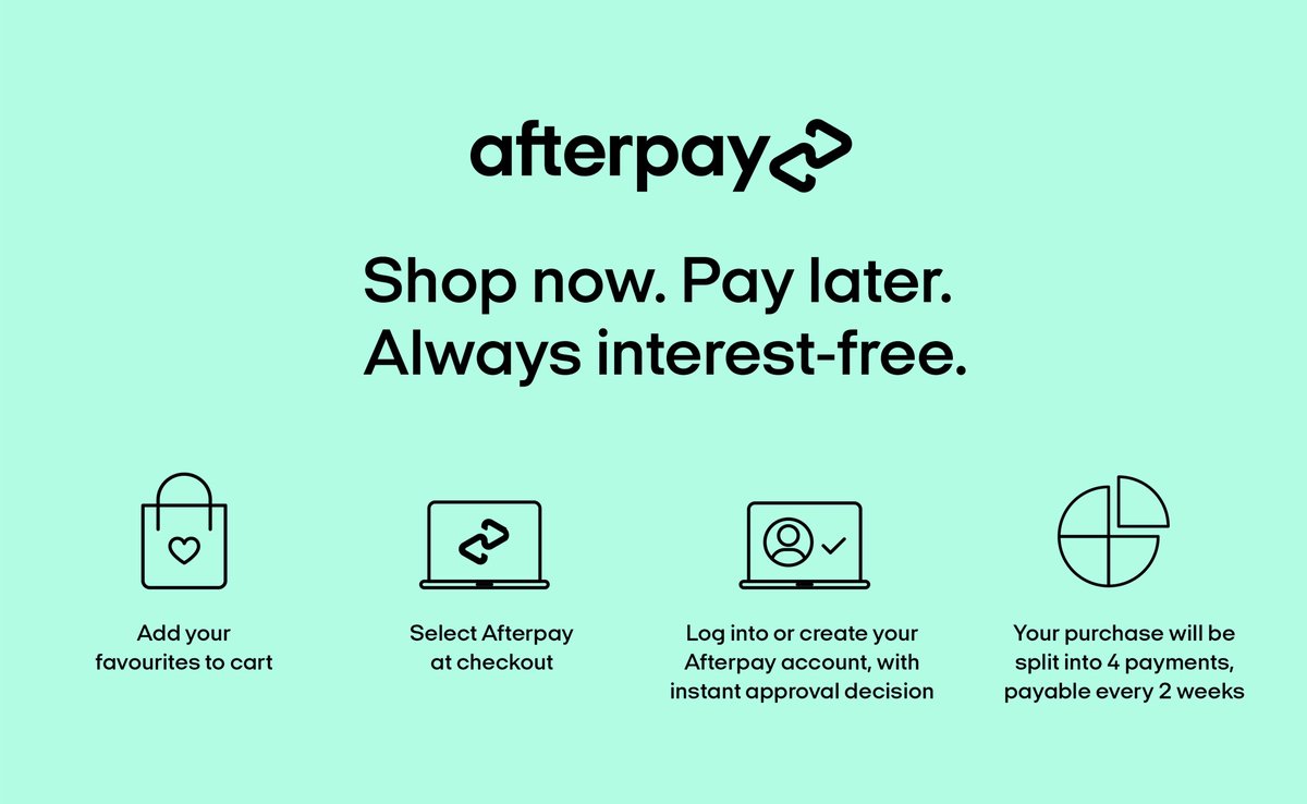NeedWantFindBuy's tweet image. We Accept Afterpay. 
Shop Now. Pay Later Online. 
needwantfindbuy.com