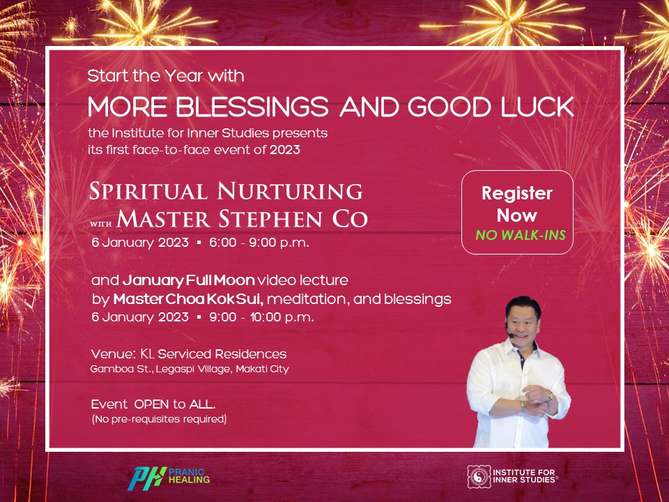 pranic_iisi's tweet photo. Only a few slots left! 3 more days to go! Register now and start your 2023 with more blessings and good luck.

Click this link to register: https://t.co/mItMNDSIpF

Strictly NO WALK-INS. Only registered participants will be accommodated. https://t.co/VKURDiVo9j
