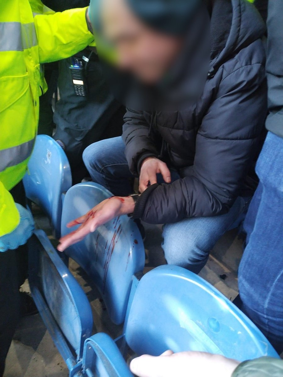HereCelts's tweet image. Celtic fans are not safe currently in the corner of Ibrox. At least one fan was struck by a missile after the game had finished, needing medical attention.

Both clubs need to step in and sort this. A tiktok video of the incident would suggest it was a glass bottle. @CelticFCSLO