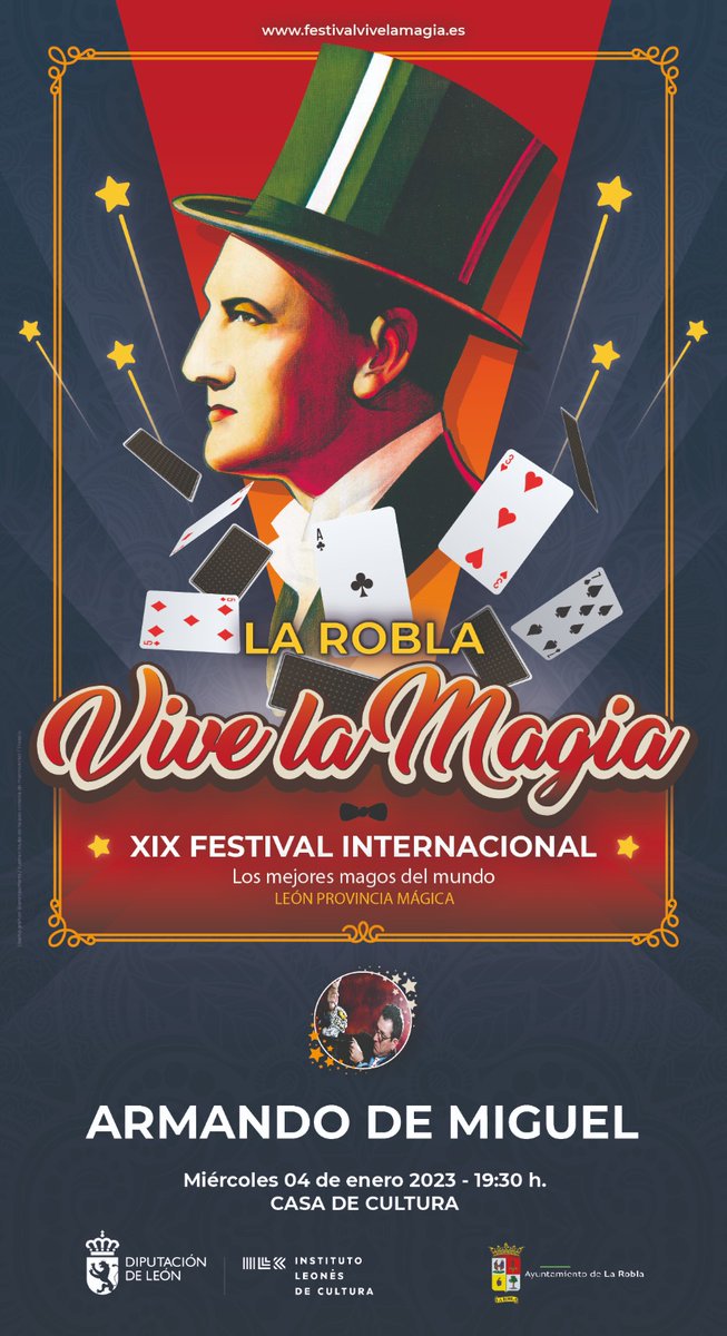 La Magia llega a #LaRobla de la mano de Armando De Miguel. No te pierdas su espectáculo el miércoles día 4 a las 19:30 horas en la Casa de la Cultura dentro del programa Vive la Magia. #LaRoblaEsNavidad
#LaRoblaViveLaMagia