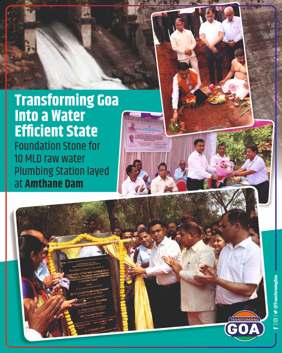 TransformingGoa's tweet photo. Goa is on its way to becoming adequate at water resources

@DrPramodPSawant @goacm @subhashshirodkr @DrChandrakantS3

#goa #GoaGovernment #TransformingGoa #wrdgoa https://t.co/xCoeBo7uP8