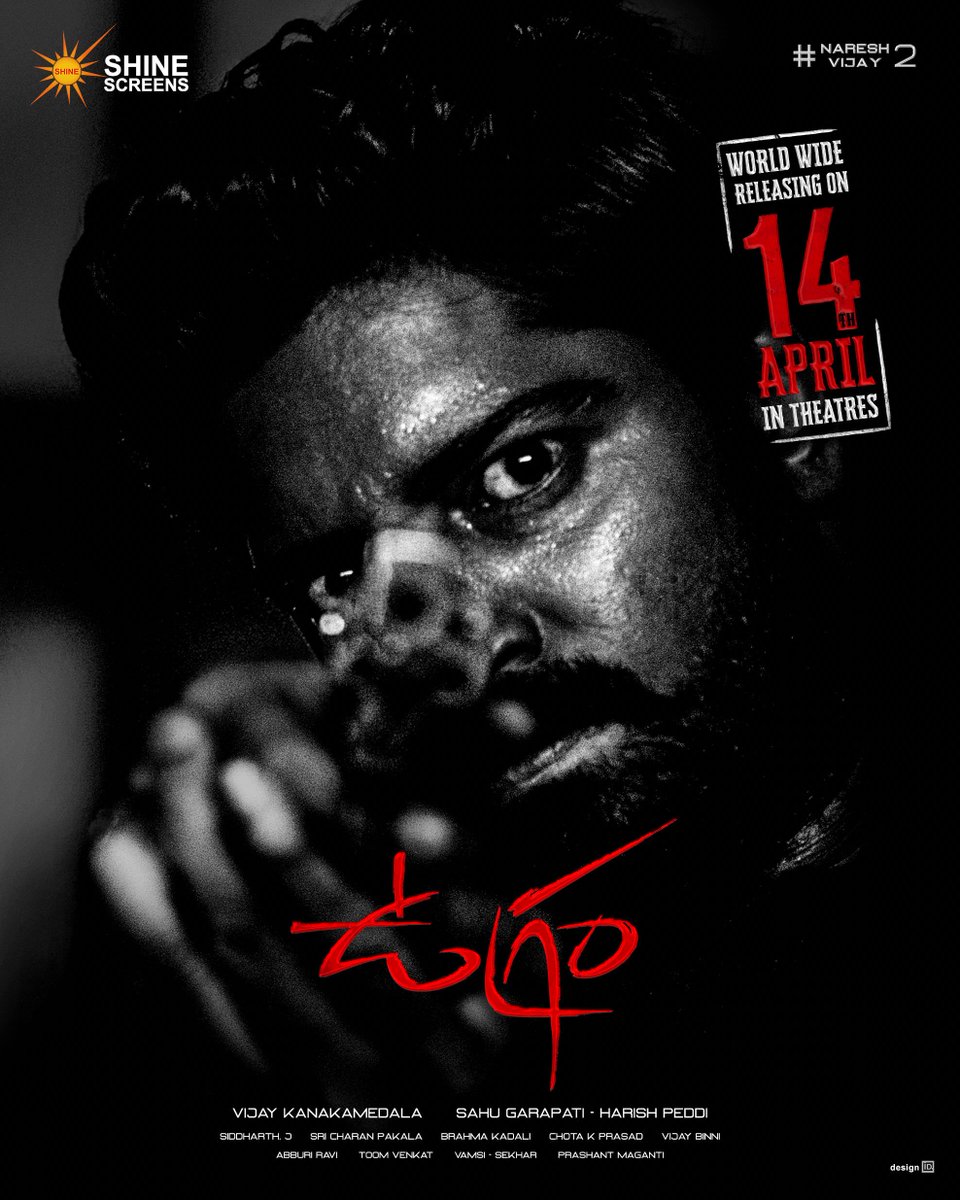 designid_sudhir (@designid_sudhir) on Twitter photo Our #Ugram Rage begins in theatres from April 14th, 2023 π₯
Get ready to witness <a href="/allarinaresh/">Allari Naresh</a> in a fearless avatar β‘π₯
#UgramOnApr14th π€
#NareshVijay2 <a href="/allarinaresh/">Allari Naresh</a> <a href="/mirnaaofficial/">Mirnaa</a> <a href="/sahugarapati7/">Sahu Garapati</a> <a href="/harish_peddi/">Harish Peddi</a> <a href="/Shine_Screens/">Shine Screens</a> <a href="/Sid_dop/">Siddharth J</a> <a href="/SricharanPakala/">Sricharan Pakala</a> <a href="/brahmakadali/">Brahma Kadali</a> Our #Ugram Rage begins in theatres from April 14th, 2023 π₯
Get ready to witness <a href="/allarinaresh/">Allari Naresh</a> in a fearless avatar β‘π₯
#UgramOnApr14th π€
#NareshVijay2 <a href="/allarinaresh/">Allari Naresh</a> <a href="/mirnaaofficial/">Mirnaa</a> <a href="/sahugarapati7/">Sahu Garapati</a> <a href="/harish_peddi/">Harish Peddi</a> <a href="/Shine_Screens/">Shine Screens</a> <a href="/Sid_dop/">Siddharth J</a> <a href="/SricharanPakala/">Sricharan Pakala</a> <a href="/brahmakadali/">Brahma Kadali</a>