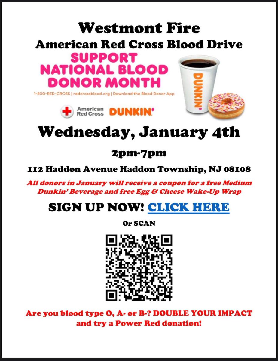 WestmontFireCo's tweet photo. Don’t forget, this Wednesday, at the Fire Company Annex Building next to the firehouse! https://t.co/HfFclApNr0