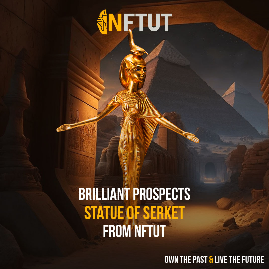Excited to show off our NFT's, which are endless historical masterpieces!

Examine the "Statue of Serket" from NFTUT and claim it now, along with its one-of-a-kind replica!

#NFTut #Pharaohs #AncientEgyptians #NFTs                #Metaverse #Upland #Ethereum