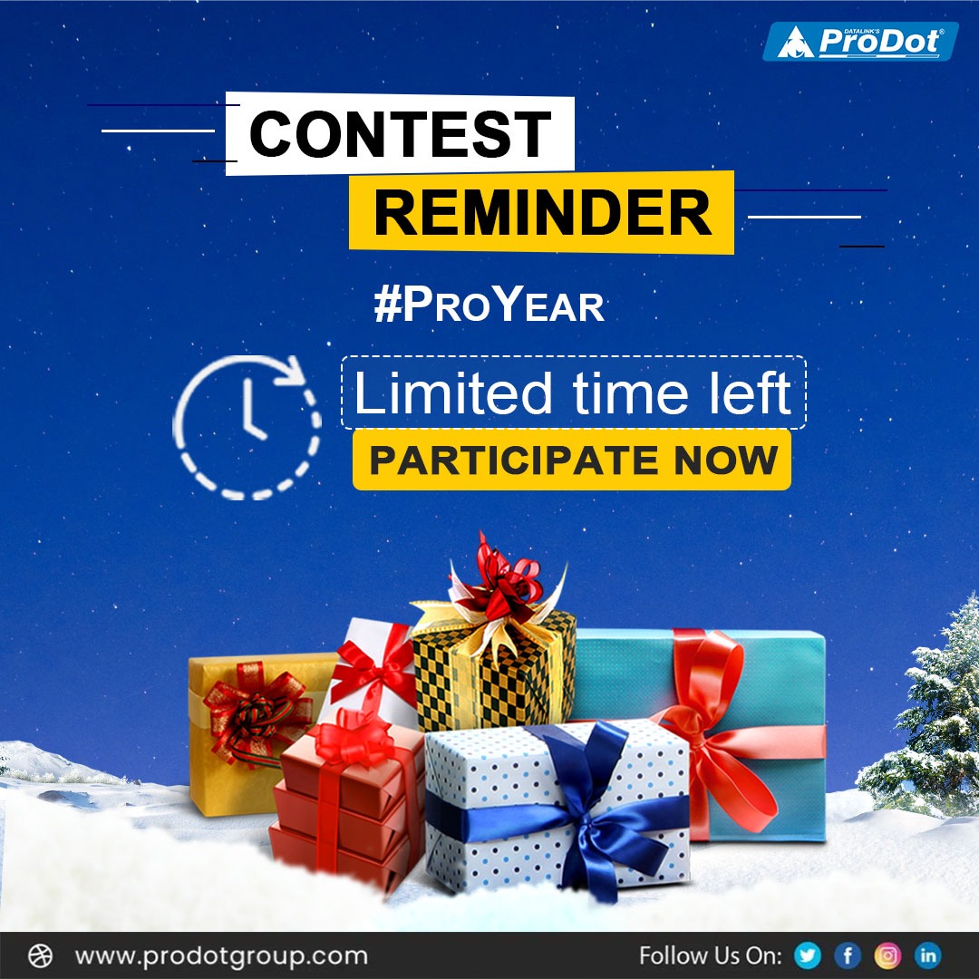 ProDotGroup's tweet photo. #ContestReminder Its time for New Year resolution Contest #PROYEAR
Win in 3 easy Steps
1- Write your new year resolution in comment box using #PROYEAR
2- Tag your 5 friends in comment
3- Follow us on Facebook and instagram
lucky winners will get a chance to win Prodot's Goodies. https://t.co/3XF5OY9DoV