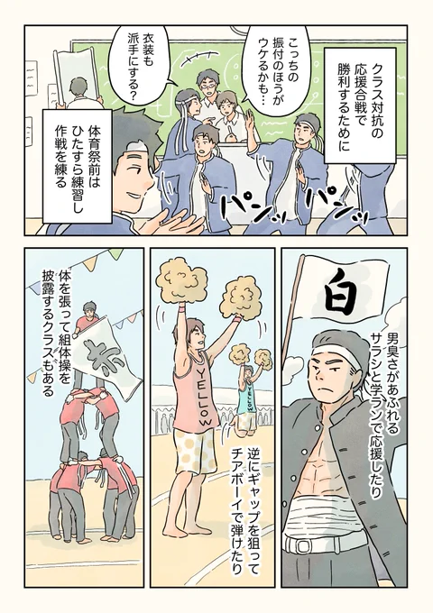 男子校エッセイ 体育祭篇③
応援合戦。

#男子校エッセイ #エッセイ漫画 