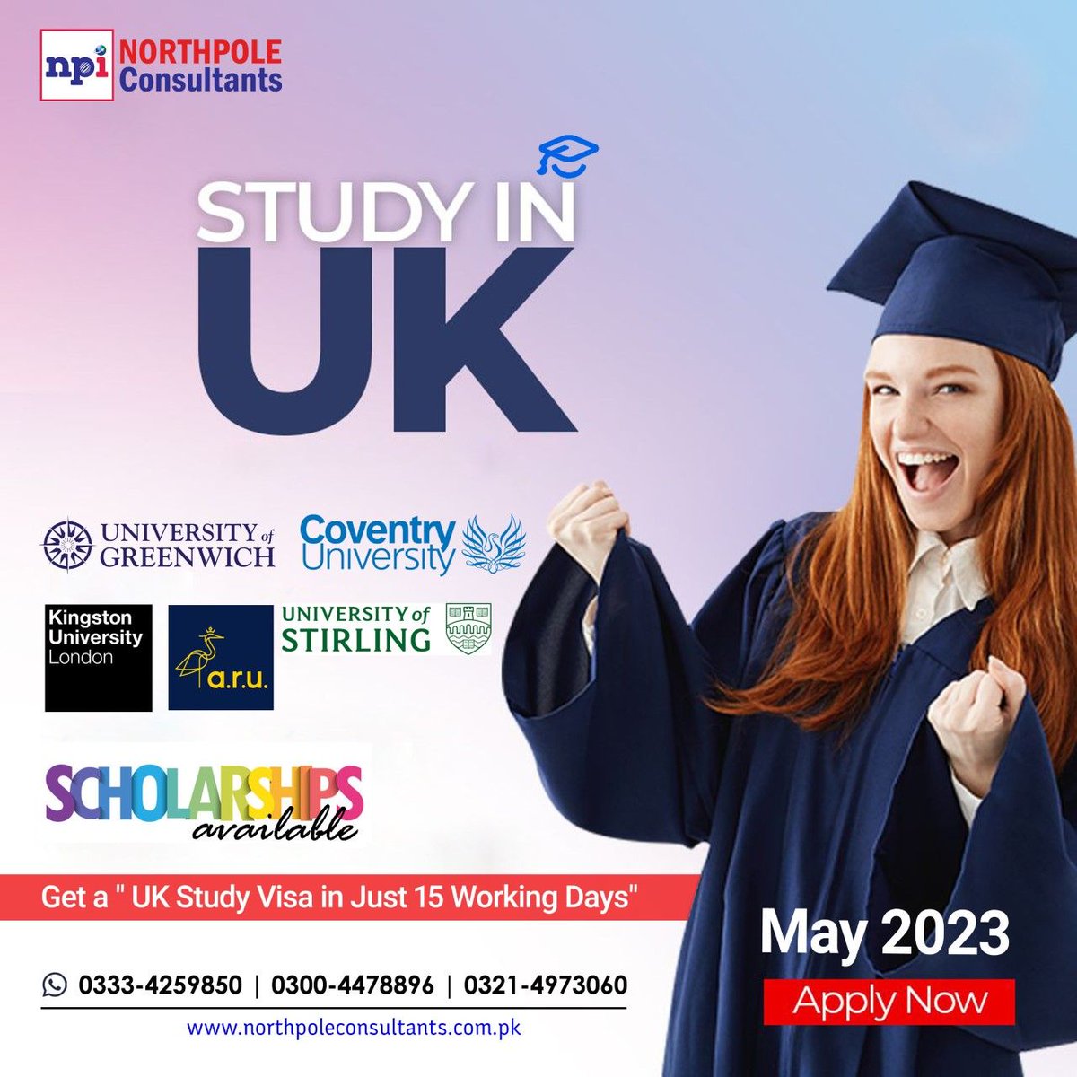 🎓🇬🇧🇬🇧🇬🇧🇬🇧🎓

#StudyintheUK🇬🇧 with #NorthpoleConsultants and Kick start your #Educational career with a highly #Employable Undergrad & #Postgrad degree at #Russel Group of #Universities in the #UnitedKingdom🇬🇧. 

#studyinuk2023
#npiconsultantspakistan