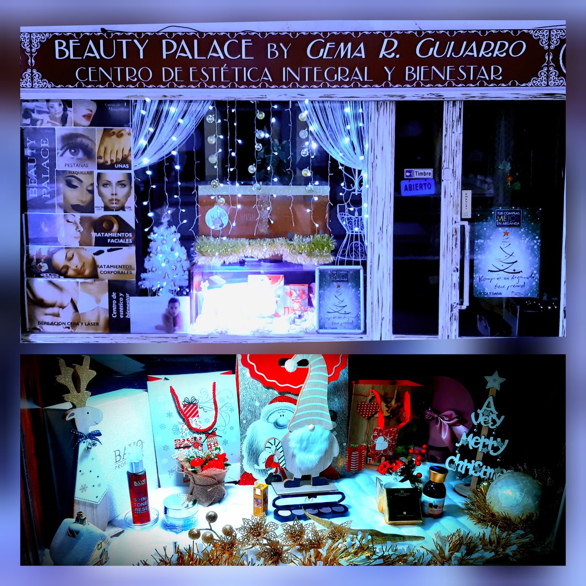 Arganda_Ayto's tweet photo. El escaparate de "Beauty Palace", con 339 votos, ha sido el ganador de esta nueva edición del Concurso de Escaparates Navideños. El segundo puesto ha sido para "A compás", y en tercer lugar ha quedado "Kucaditas Bebés" #NavidadenArganda #Arganda https://t.co/Wz6GV0shjQ