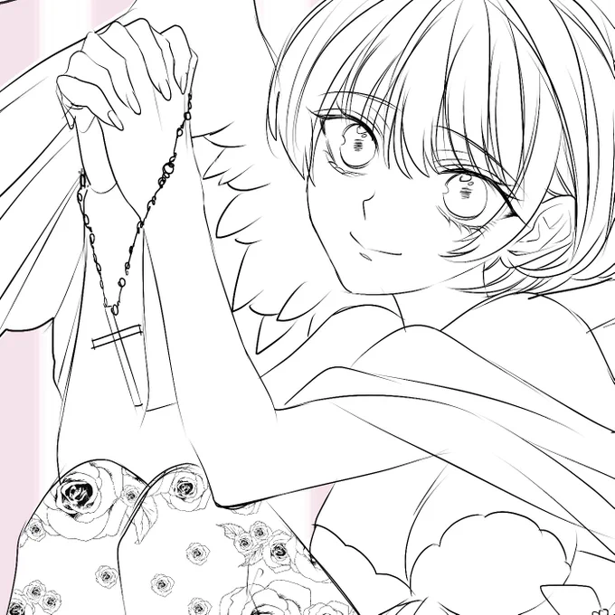アナログで描く予定 デジタルでラフ #ラフ #創作 #イラスト