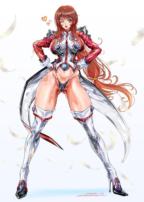 [R-18] 【リク絵】エリカ・フォンティーヌ (サクラ大戦) #サクラ大戦 #エリカ・フォンティーヌ #戦闘服 #ボンデージ #女王様 #パンティ #ロングブーツ #ピンヒール https://t.co/ZnBbPaGUuW 