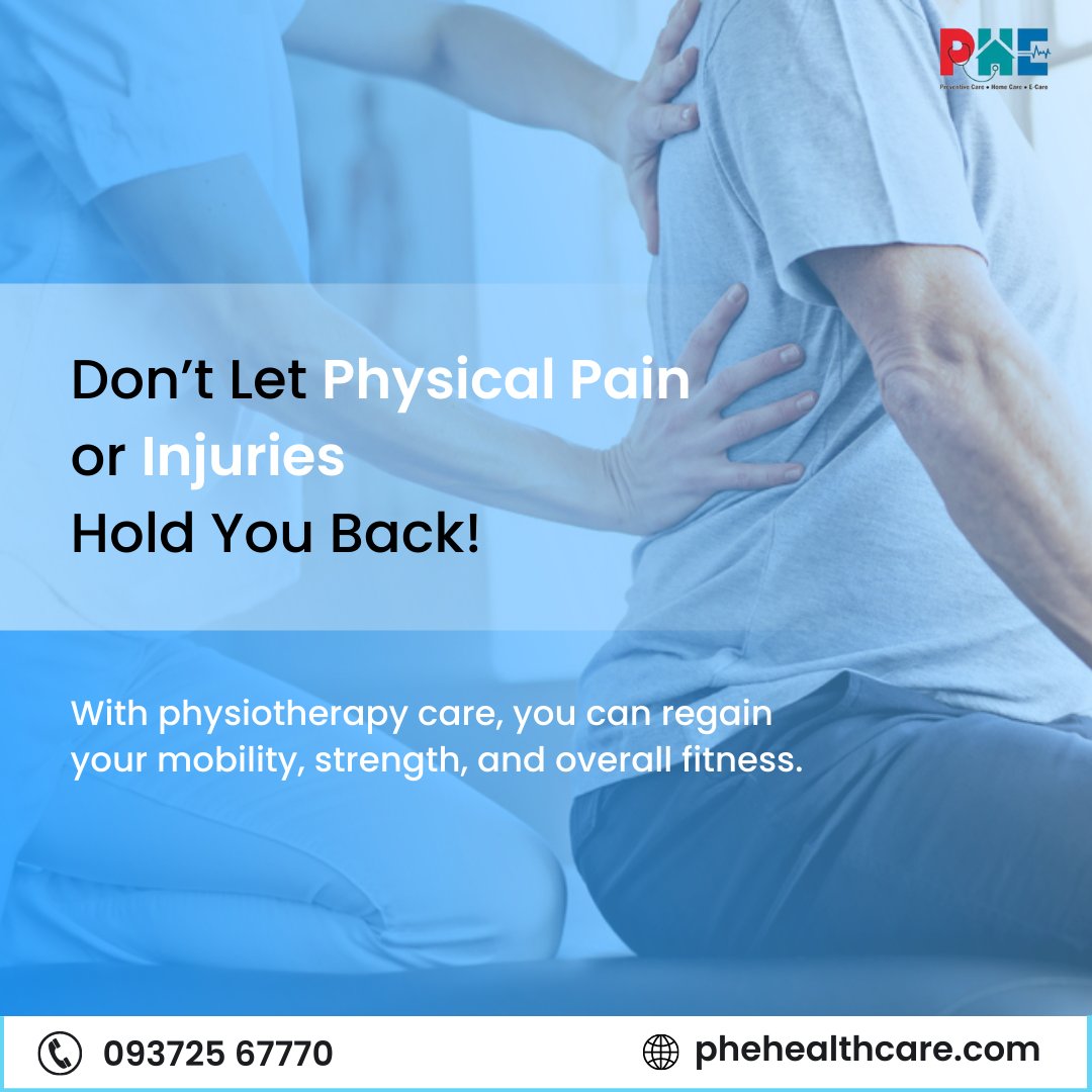 Whether you're recovering from an #injury or just looking to improve your overall health, physiotherapy can help. Find a qualified #physiotherapist near you.
.
📞Call us at 093725 67770
🌐phehealthcare.com/physiotherapy-… 
.
.
#PhysiotherapyCare #Health #Fitness #PHEHealthcare #Mumbai