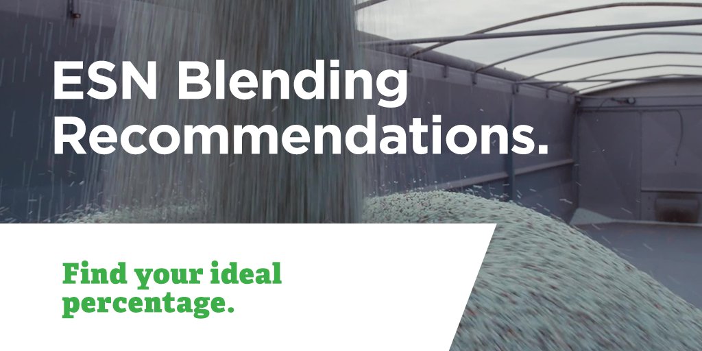 ESN Smart Nitrogen (@smartnitrogen) on Twitter photo ESN blends exceptionally well with other fertilizers, but you need to know the right percentage for optimal results. Calculate your blending percentage: bit.ly/3UOmB29 #fertilizer #agchat ESN blends exceptionally well with other fertilizers, but you need to know the right percentage for optimal results. Calculate your blending percentage: bit.ly/3UOmB29 #fertilizer #agchat