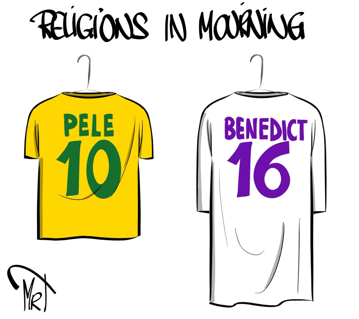CartoonsMrt's tweet photo. #Pele #BenoitXVI #benoit16 #BenedictoXVI #Benedicto #benedictusXVI #BenedictXVI https://t.co/MkHTLxE8p9
