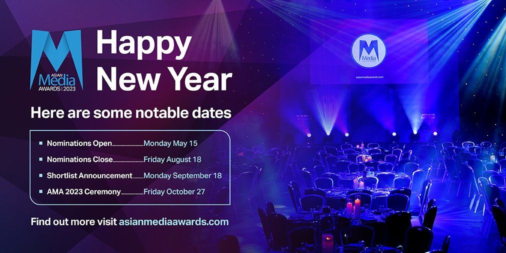 Happy New Year from all of us at the Asian Media Awards! Here are some notable dates for 2023. bit.ly/ama23hny