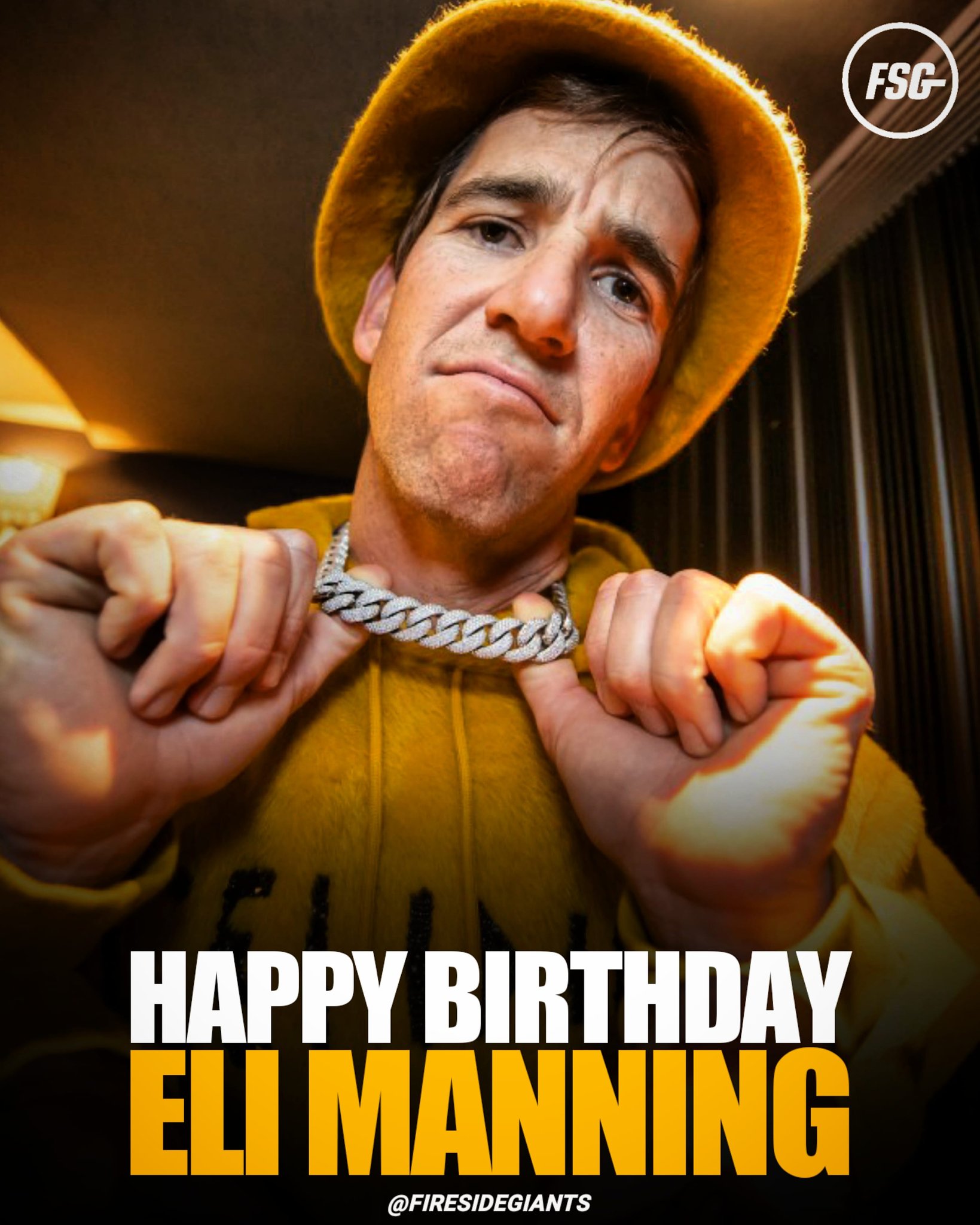 HAPPY BIRTHDAY TO MY FAVORITE RAPPER ELI MANNING    