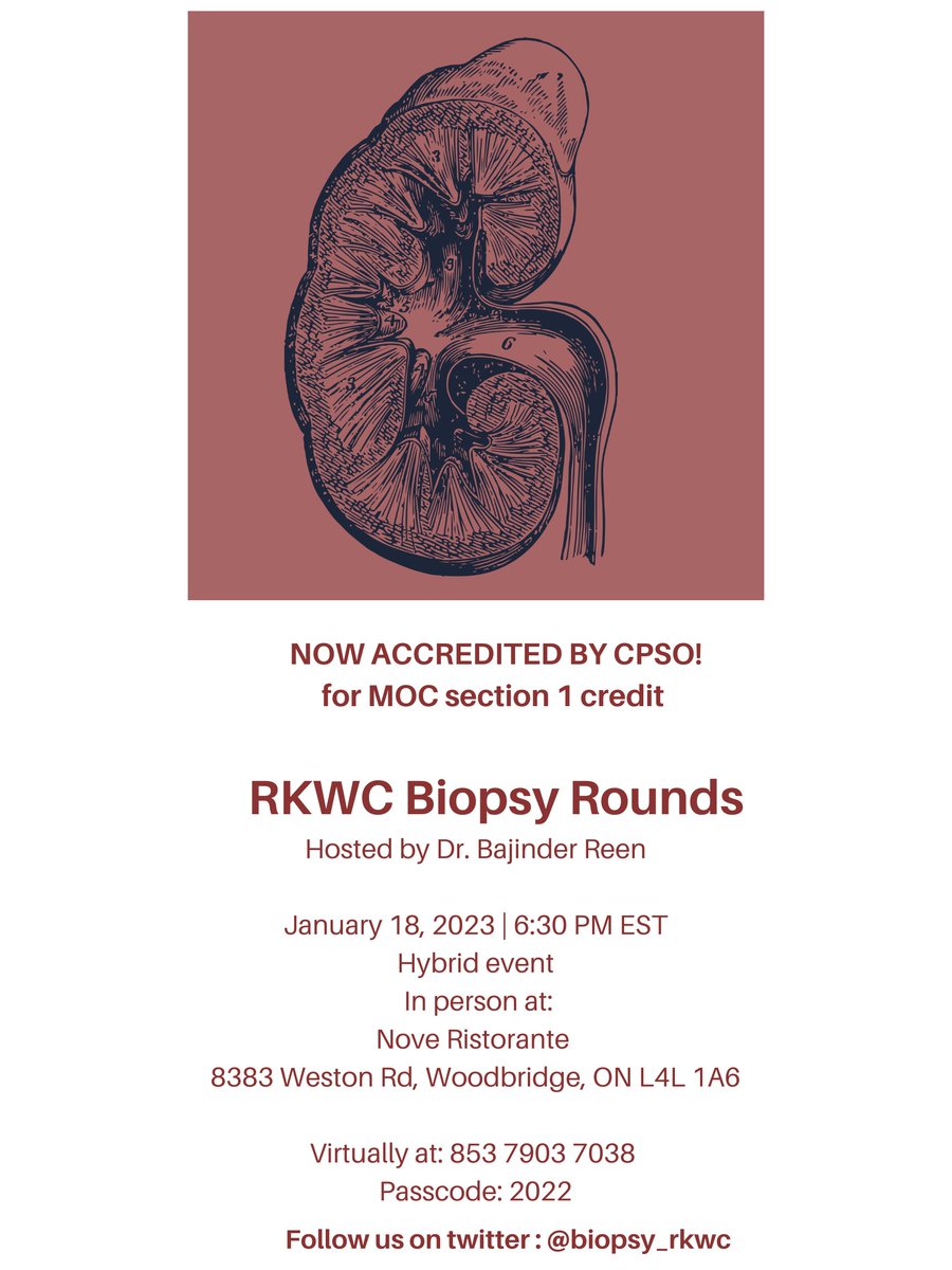 Biopsy_RKWC's tweet photo. Wishing everyone a Happy New Year! 

We are excited to be back on January 18th, 2023 at 6:30 pm EST for your next biopsy rounds. 

This will be a exciting hybrid event, both in person and virtually via zoom. Details in the poster below. https://t.co/dJaOFxrDFc