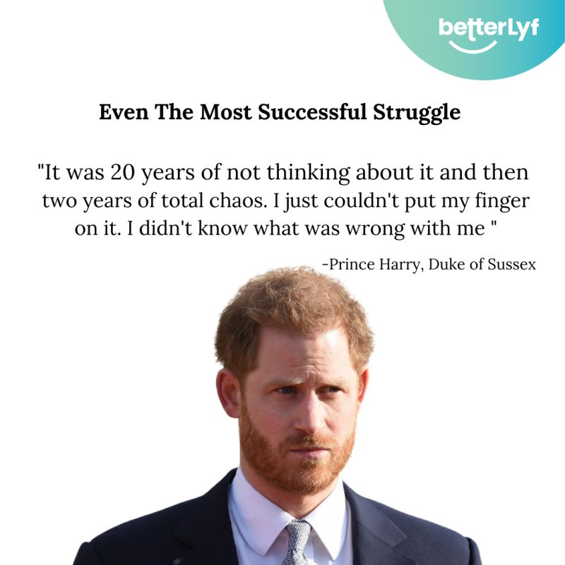 Prince Harry has talked about the beneficial impact therapy has had on his life. He revealed how the unexpected loss of his mother caused him to become emotionally detached. He credits therapy for his resurgent mental fortitude. 

#WeGotYou #TherapyIsNormal #Betterlyf