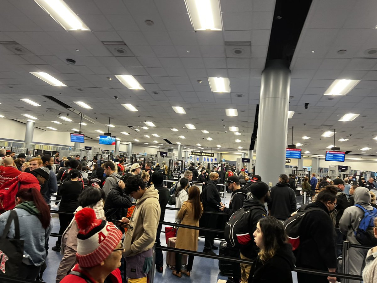 Airport packed this morning!