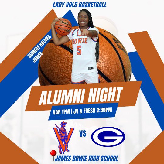 🚨🚨🚨🚨ITS GAME DAY!!!!

Your Lady Vols take on the Grand Prairie Gophers @ home! 💙🧡🏀🏀

It is also Alumni Day, all you old school Vols come and see the new school!!! 

#GOVOLS #NOEXCUSES #BOWIENATION
<a href="/knbcarruthers/">Coach Kelly Carruthers, M.Ed., RAA</a> <a href="/Gosset41/">Brian Gosset</a>