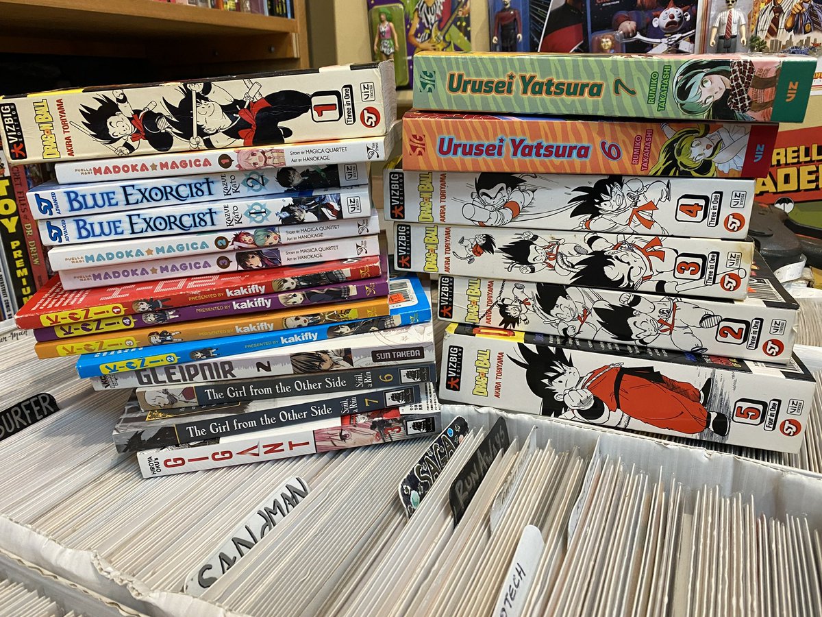 strangeadventrz's tweet photo. some #previouslyviewed mangoes heading to the #strangesidekick on Friday but they're in Hfx until then!
#readmoremanga
#readmorecomics
#dragonball
#UruseiYatsura https://t.co/lN6zC2VZV3