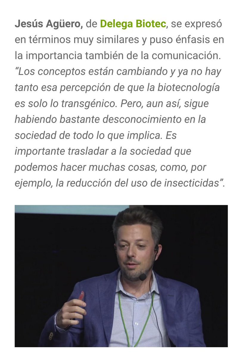 📝Nuevo artículo resumen del congreso sobre #Biotecnología y #Sostenibilidad que celebramos en octubre. Yo os dejo un recorte de uno de los señores que hablaron por allí 😉 pero hay mucho más.
Gracias <a href="/Galenia_cat/">Galenia Comunicación</a>
#BioComunica22
🔗 El artículo: galenia.net/7055/biotecnol…