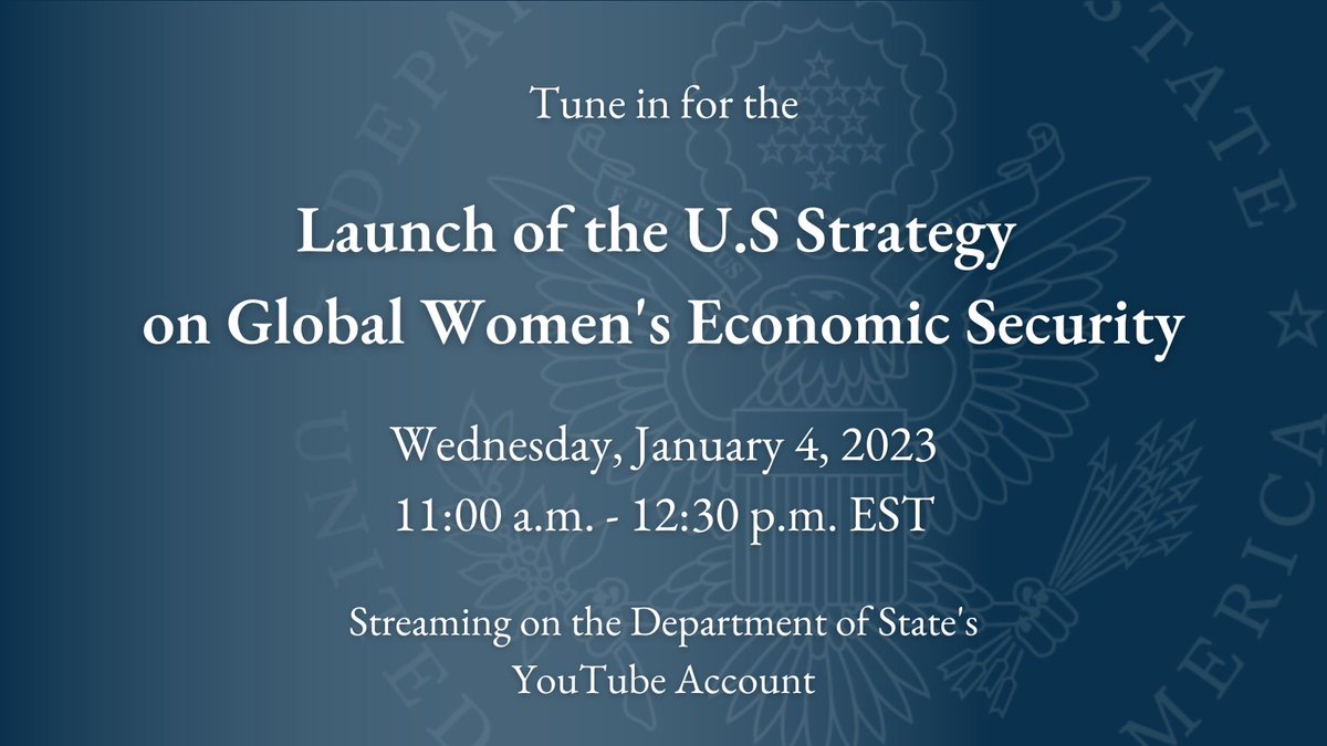 StateGWI's tweet photo. Tomorrow, join @StateDept @WhiteHouseGPC and @USAID for the release of the first U.S. Strategy on Global Women’s Economic Security. The launch with @SecBlinken will also feature high-level remarks by senior officials, followed by an interagency panel presentation. #GlobalWES https://t.co/pxuSfTzzeu