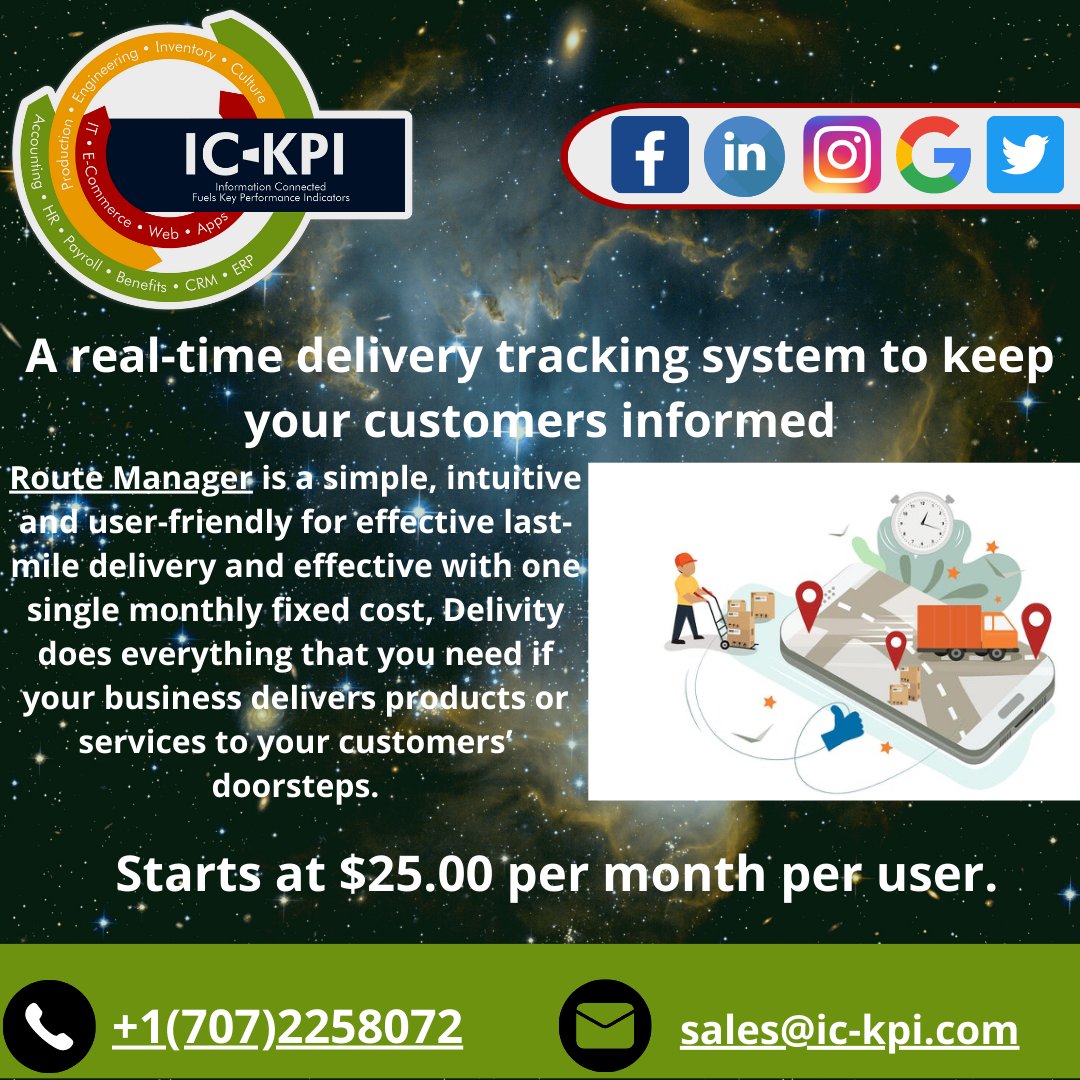 ic_kpi's tweet photo. #RouteManager #routemanager #Delivery #safedelivery #bestdeliverysoftware #ICKPI #shortesttimedelivery #stressfreedelivery #moderndelivery #Business #BestERPSoftware #ERPSoftwareProviders
For More Details:-
.
IC-KPI
.
tel:+1(707)2258072
.
https://t.co/IPqYqVM4Fx https://t.co/Ik1ZbTYemK