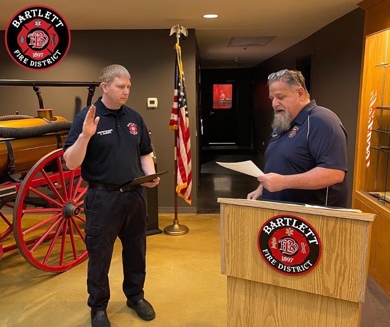 Congratulations to our newest member of the Bartlett Fire District, Candidate Nick Manders. Please welcome the Manders Family!