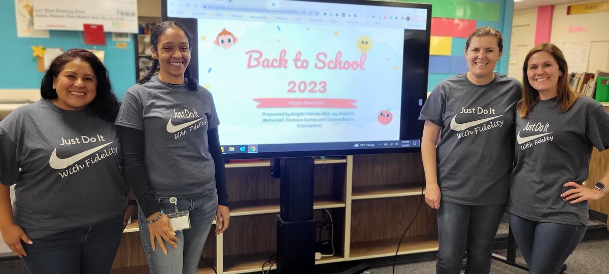 KaiserKISD's tweet photo. Just Do It with fidelity!
Kicked off 2023 with this amazing crew guiding our teachers on behavior and academic RTI ! 💪🤠💙 
#learningawaits @xiodumas @ZBoyrie @KISD_Counselors @KleinProfLearn https://t.co/bpotfNkCMl
