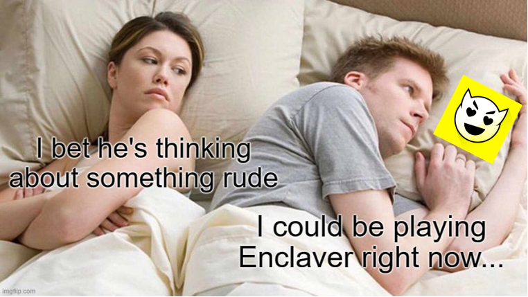 EnclaverApp's tweet photo. We all know what he is thinking about ;) #enclaver #manthoughts https://t.co/OZg9tkXzBZ