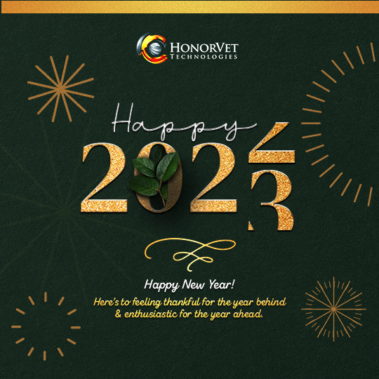 May all the best things in life come your way this year. May the joys of the new year last forever in your life. May you find the light that guides you toward your desired destination. Happy new year!

#happynewyear #happy2023 #honorvet #honorvettechnologies #hiringveterans