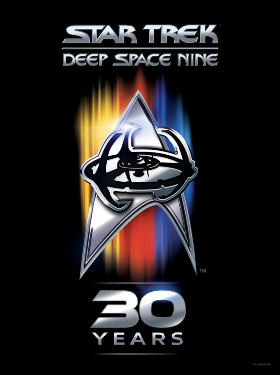 treknews's tweet photo. The official STAR TREK: DEEP SPACE NINE 30th anniversary logo: https://t.co/afC9uvahAY