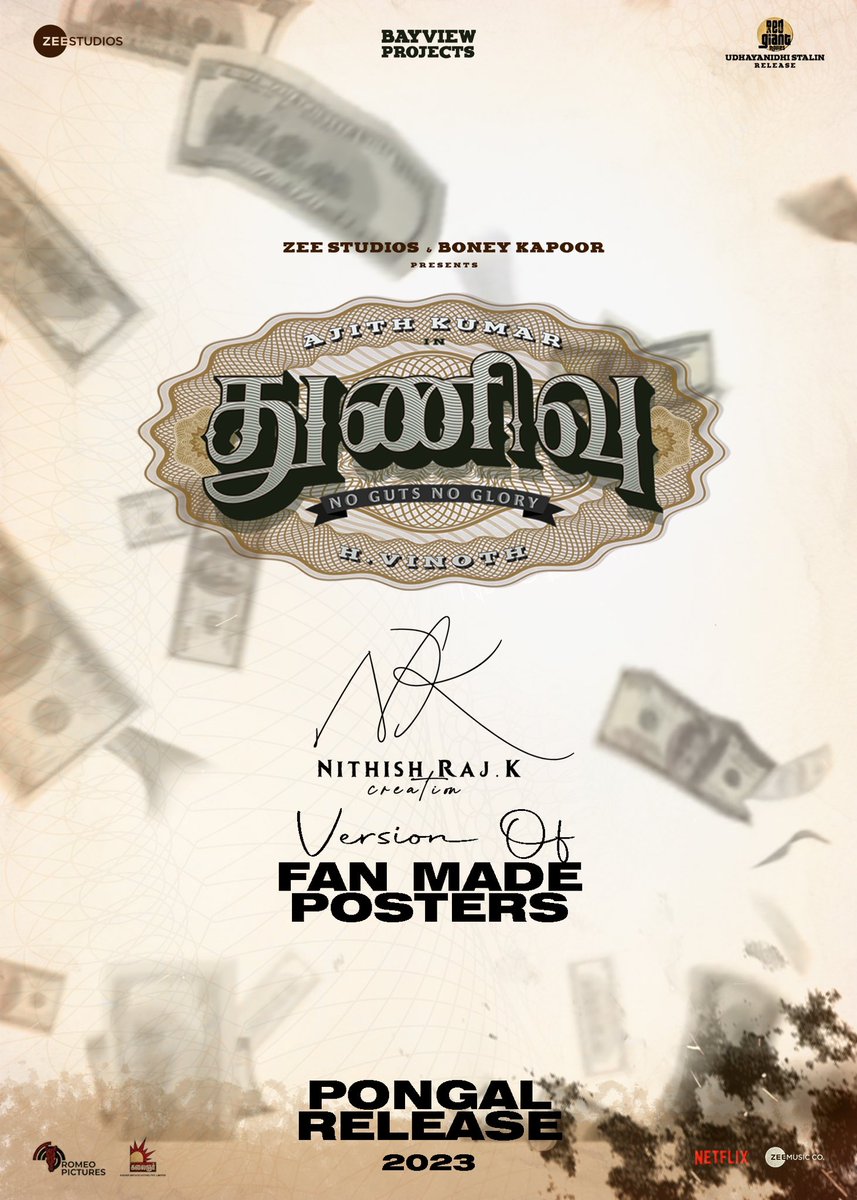 Nithish_Raj_K's tweet photo. #ThunivuPongal #fanmadeposters #nithishrajk https://t.co/wdy2Rsq4j0