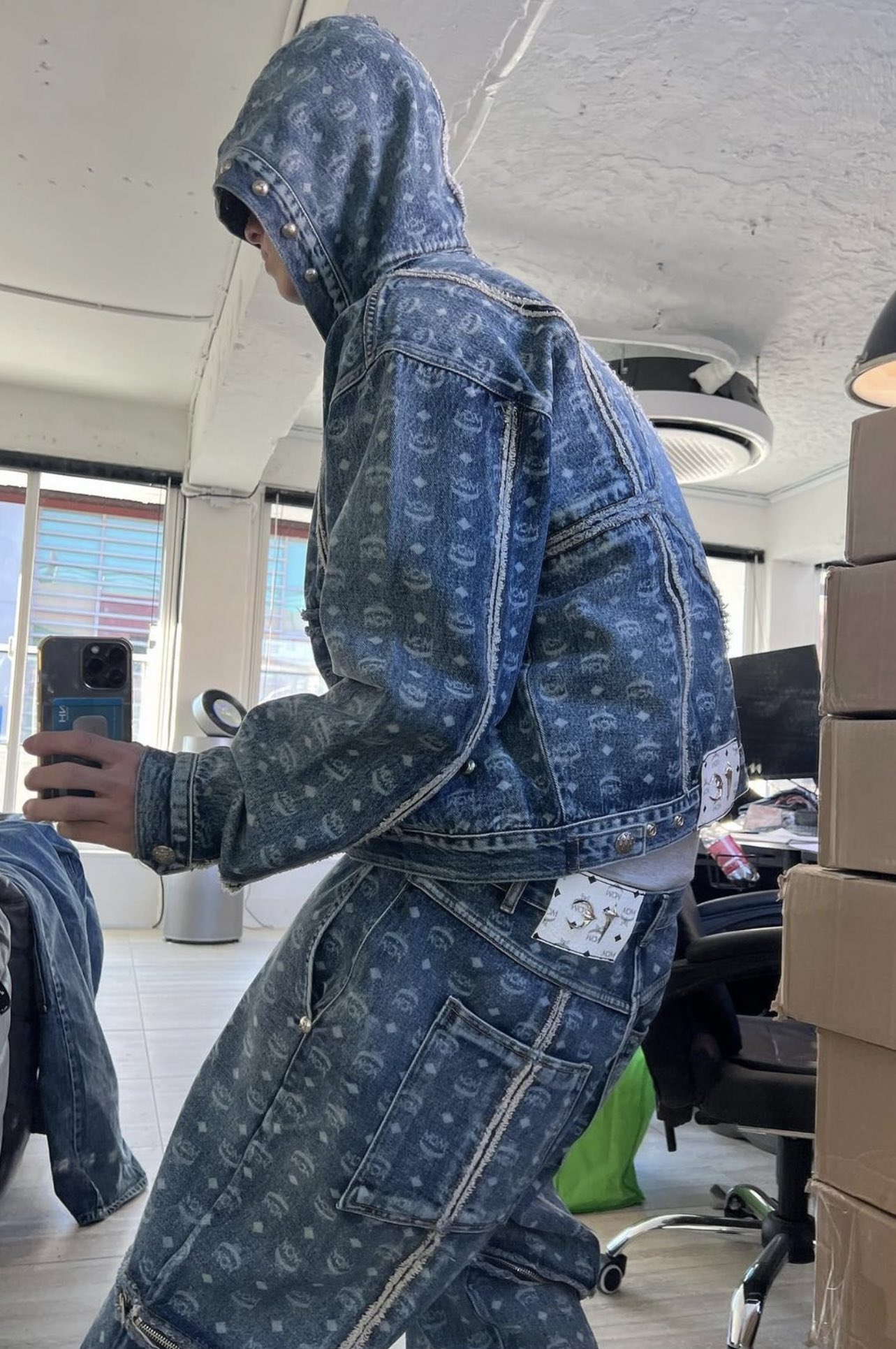 正式的」 THUG CLUB TC Leather denim pants ジーンズ メンズ