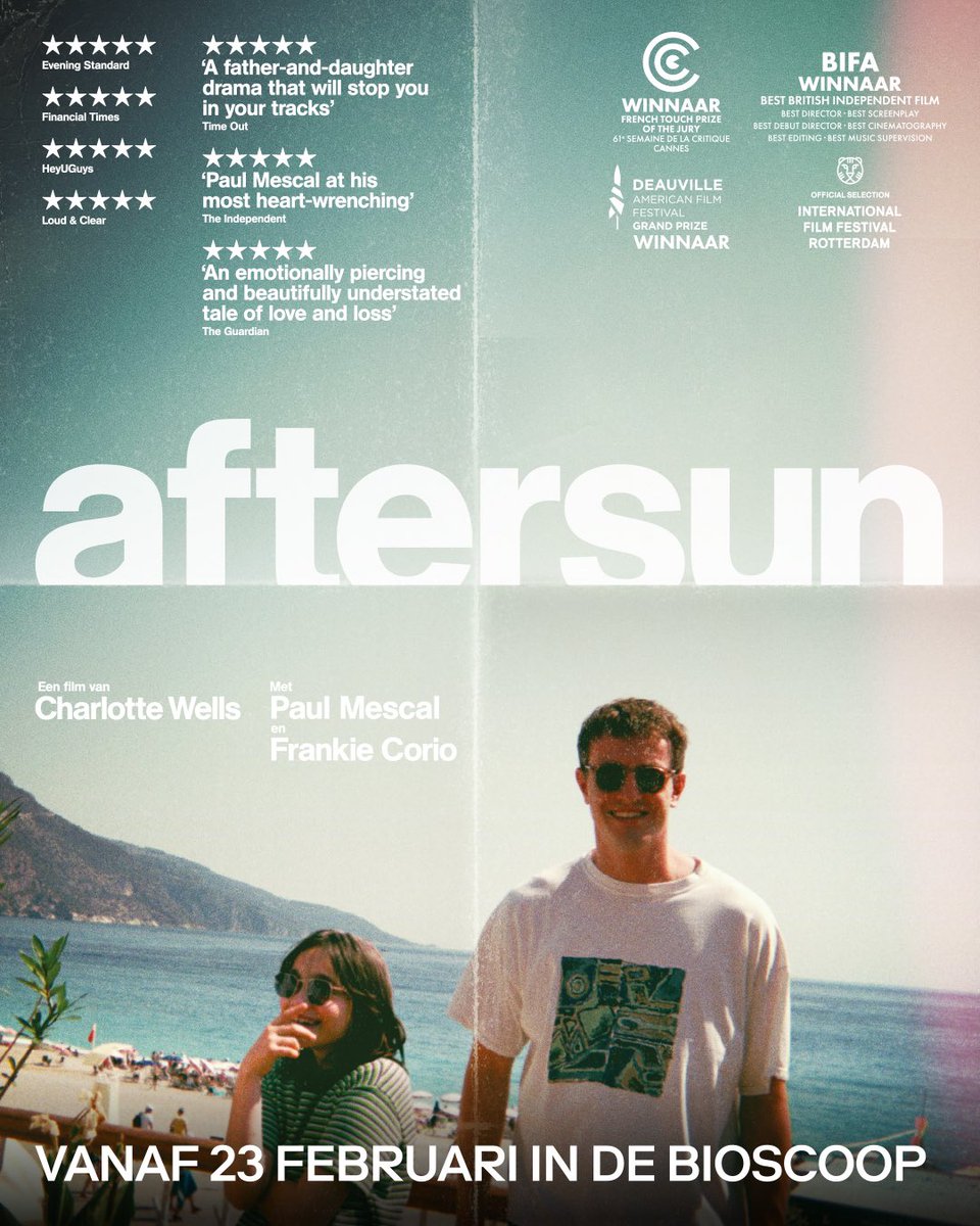 De <a href="/IFFR/">IFFR</a> preview tour film is dit jaar AFTERSUN met Paul Mescal. Blok woensdag 18 januari.