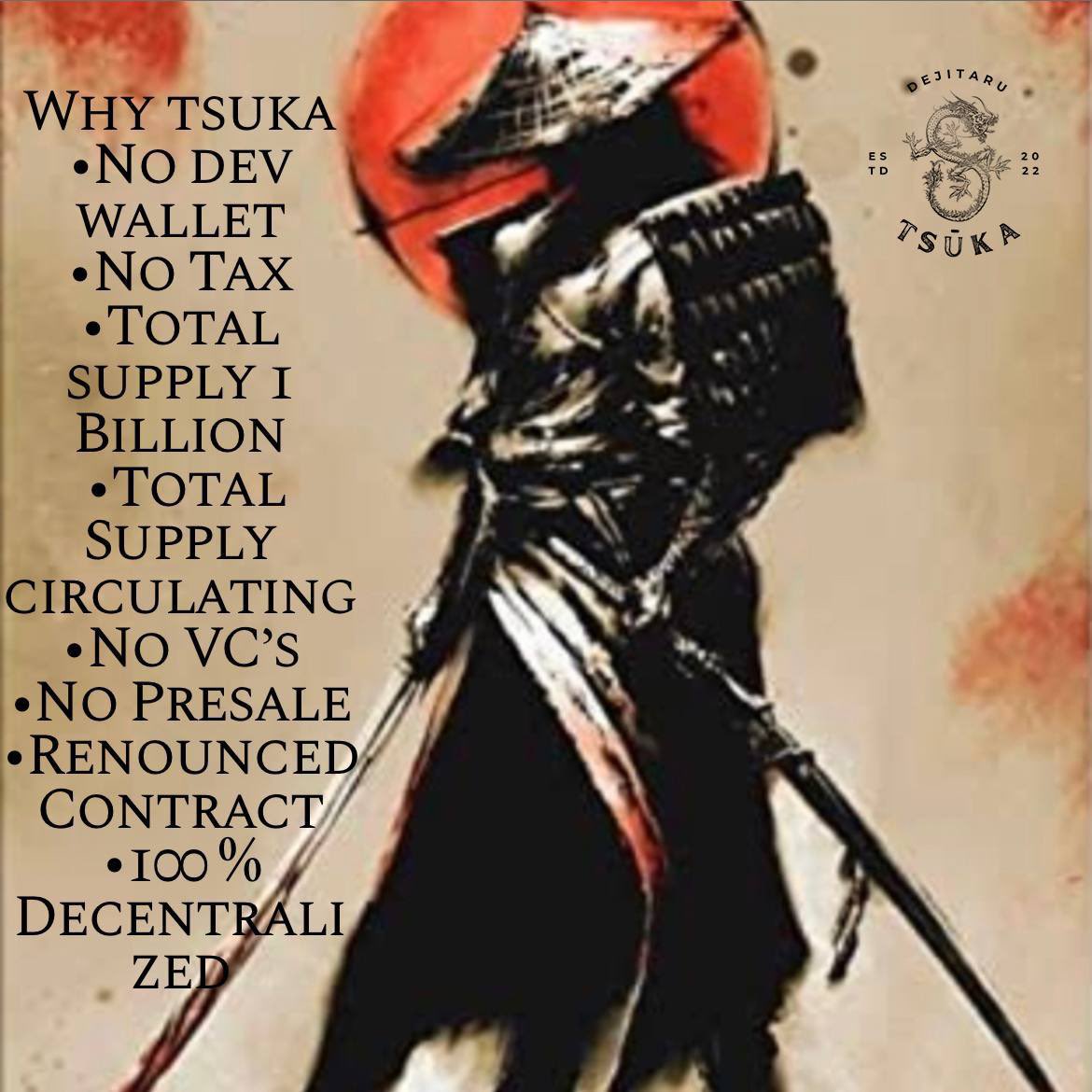 RigzinTeundroup's tweet photo. @LieutenantPonzi $TSUKA is quietly preparing to launch the next #Dragonseason, signing the bottom of this bearmarket and the start of a massive #DragonRun or #DragonCycle, with 2024 being both #BTC halving and Asian dragon year 🐲 https://t.co/RvIl7dOyWn