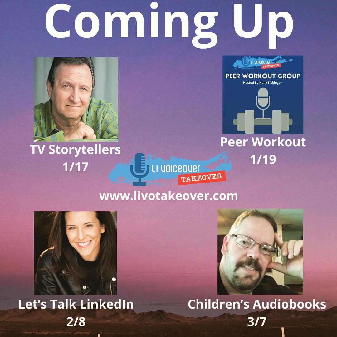 Holly Sickinger (@sickingerholly) on Twitter photo So many great classes to ring in the new year! Tom Pinto with TV Storytellers, @Mama_Greenfield with Let’s Talk LinkedIn and <a href="/Ricksvoices/">Rick Sellers</a> with Children’s Audiobooks, plus our monthly peer workouts. To learn more, go to <a href="/VOTakeoverLI/">LIVO Takeover</a> livotakeover.com So many great classes to ring in the new year! Tom Pinto with TV Storytellers, @Mama_Greenfield with Let’s Talk LinkedIn and <a href="/Ricksvoices/">Rick Sellers</a> with Children’s Audiobooks, plus our monthly peer workouts. To learn more, go to <a href="/VOTakeoverLI/">LIVO Takeover</a> livotakeover.com