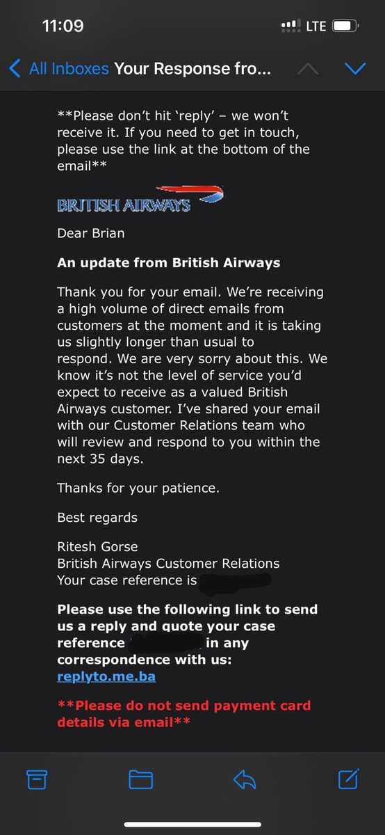 Thanks <a href="/British_Airways/">British Airways</a> I'm being cold and wet in #New YorkCity. And you need another 35 days to give me a response. I'll be back to Hong Kong by then.
#ThanksBA #BANeverAgain #BA
#BritishAirways