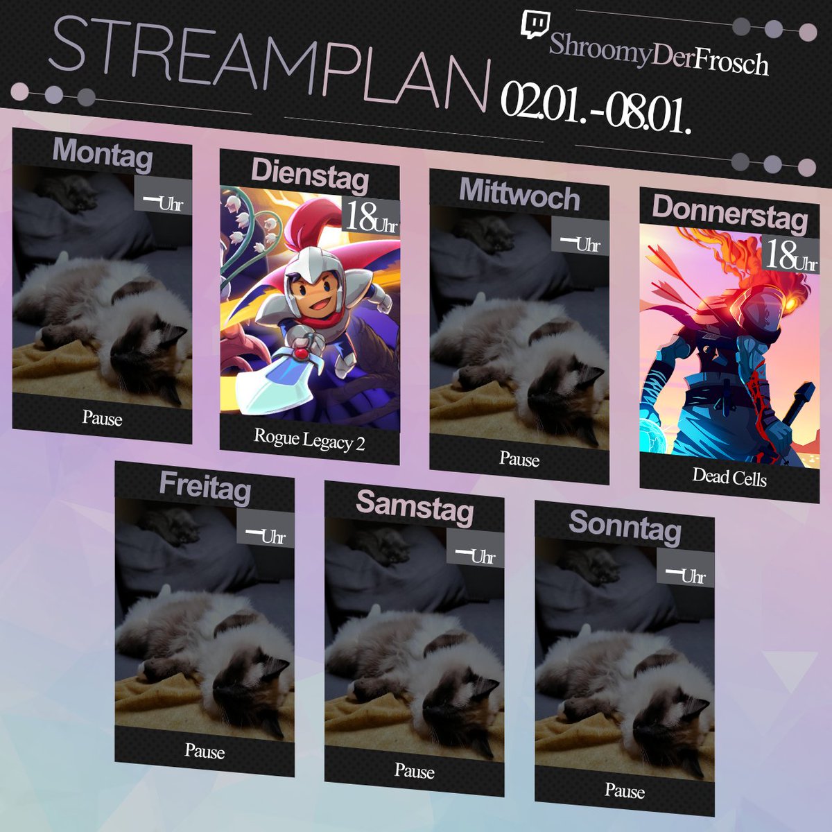 Ja, ist denn das zu glauben?
Ein Streamingplan ... im Jahr 2023?! 😱

Ganz genau - mit sofortiger Wirksamkeit!