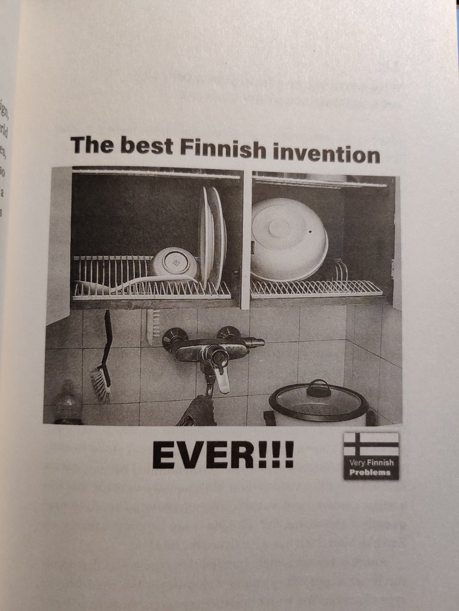 Pablo_the_Finn's tweet image. Yeehaa, just got a belated, but absolutely awesome Christmas Present #VeryFinnishProblems 🇫🇮🥳It's not only hilarious, but full of wisdom as well (see the dish drying cupboard) and it's signed 🤩 @VFinnishProbs #Suomi #Finland !B