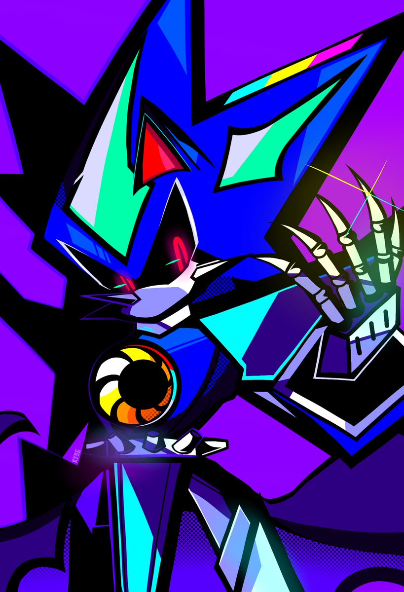 Neo Metal Sonic - Drawn By Me! (Plus Mobile Background Version) :  r/SonicTheHedgehog